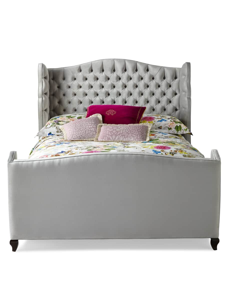 Haute House Beau Tufted Wing Back King Bed Horchow