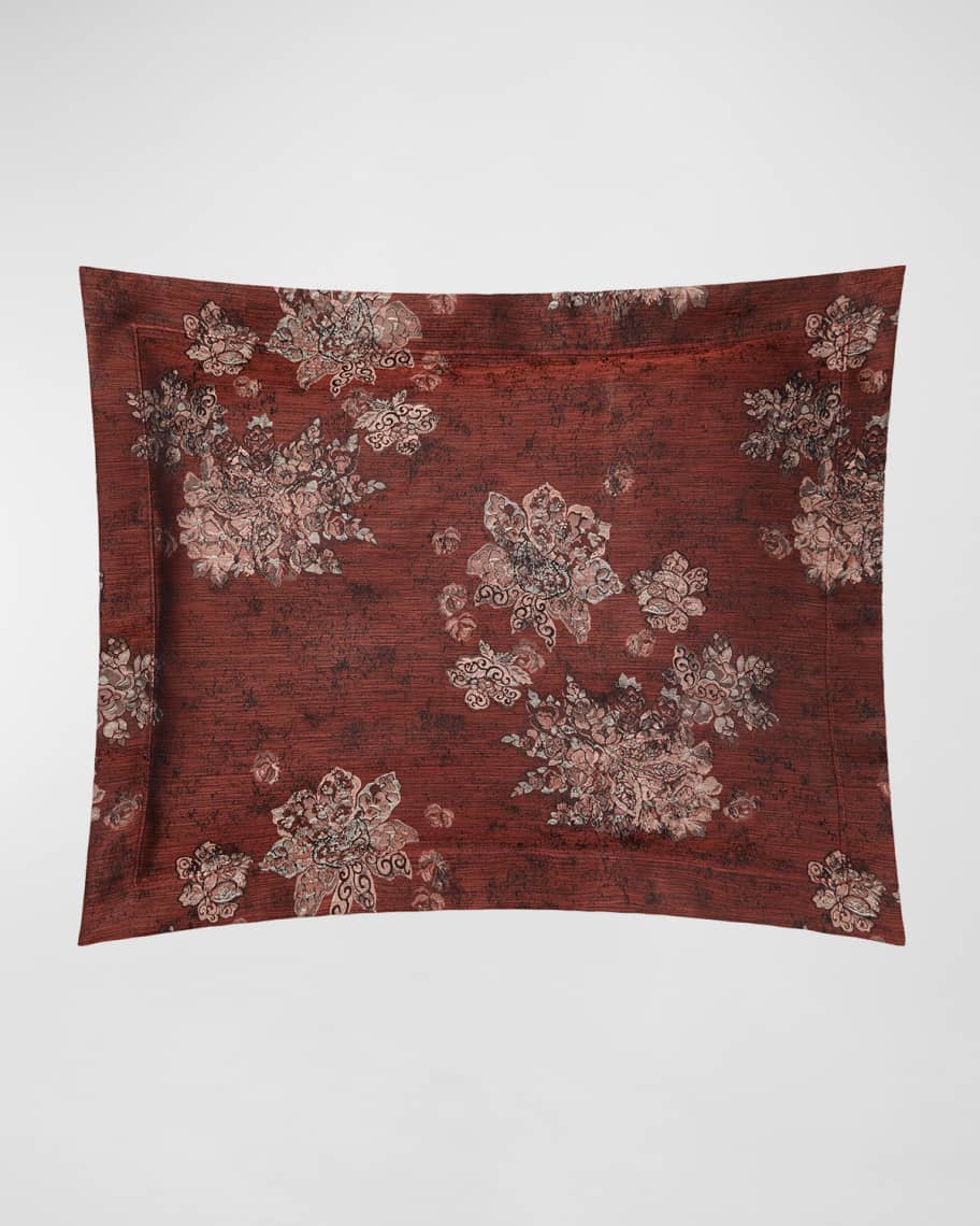 Image 1 of 1: Stamped Floral Continental Sham