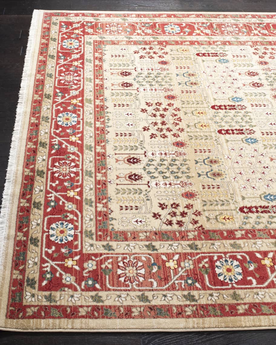 Image 2 of 3: Marqaux Red Power-Loomed Rug, 5' x 8'