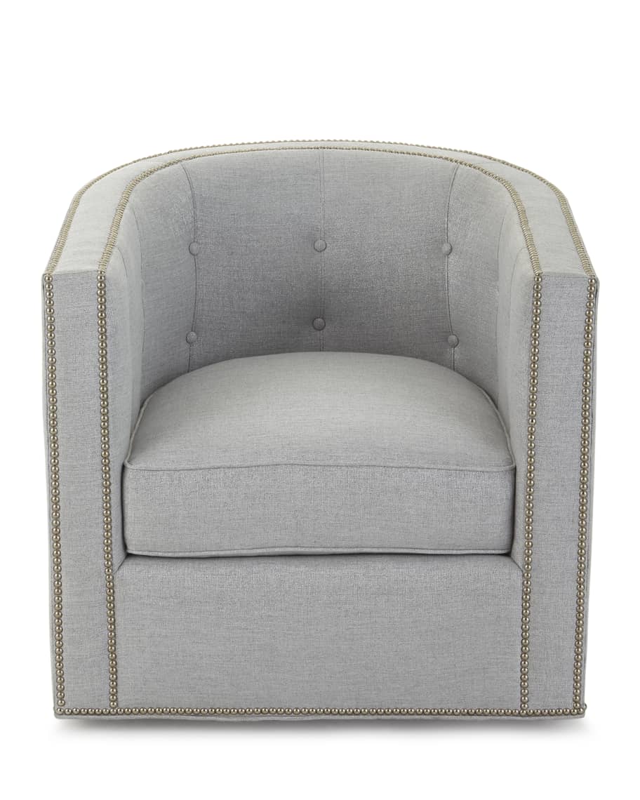 Image 3 of 4: Meghan Tufted Swivel Chair