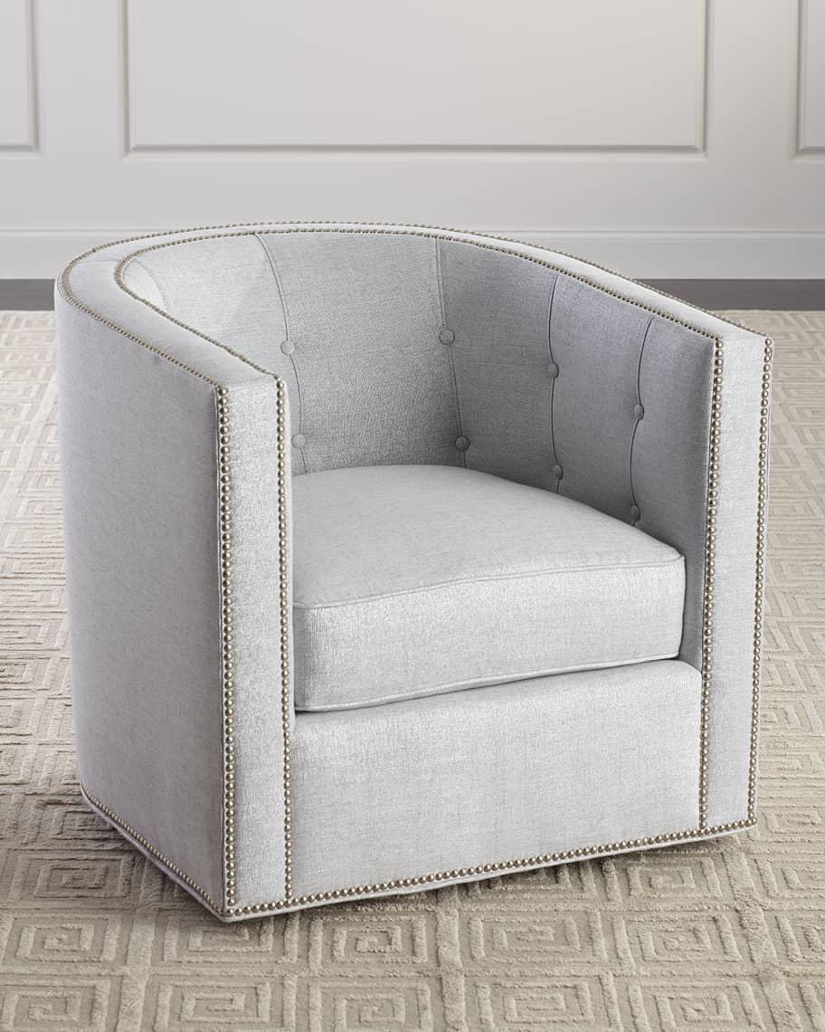 Image 1 of 4: Meghan Tufted Swivel Chair