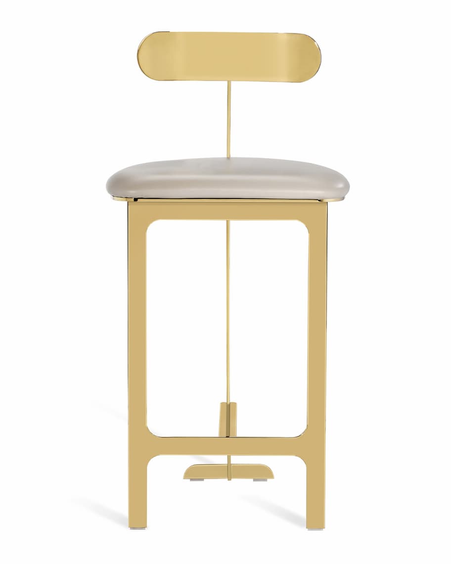 Interlude Home Hollis Faux Leather Counter Stool Horchow