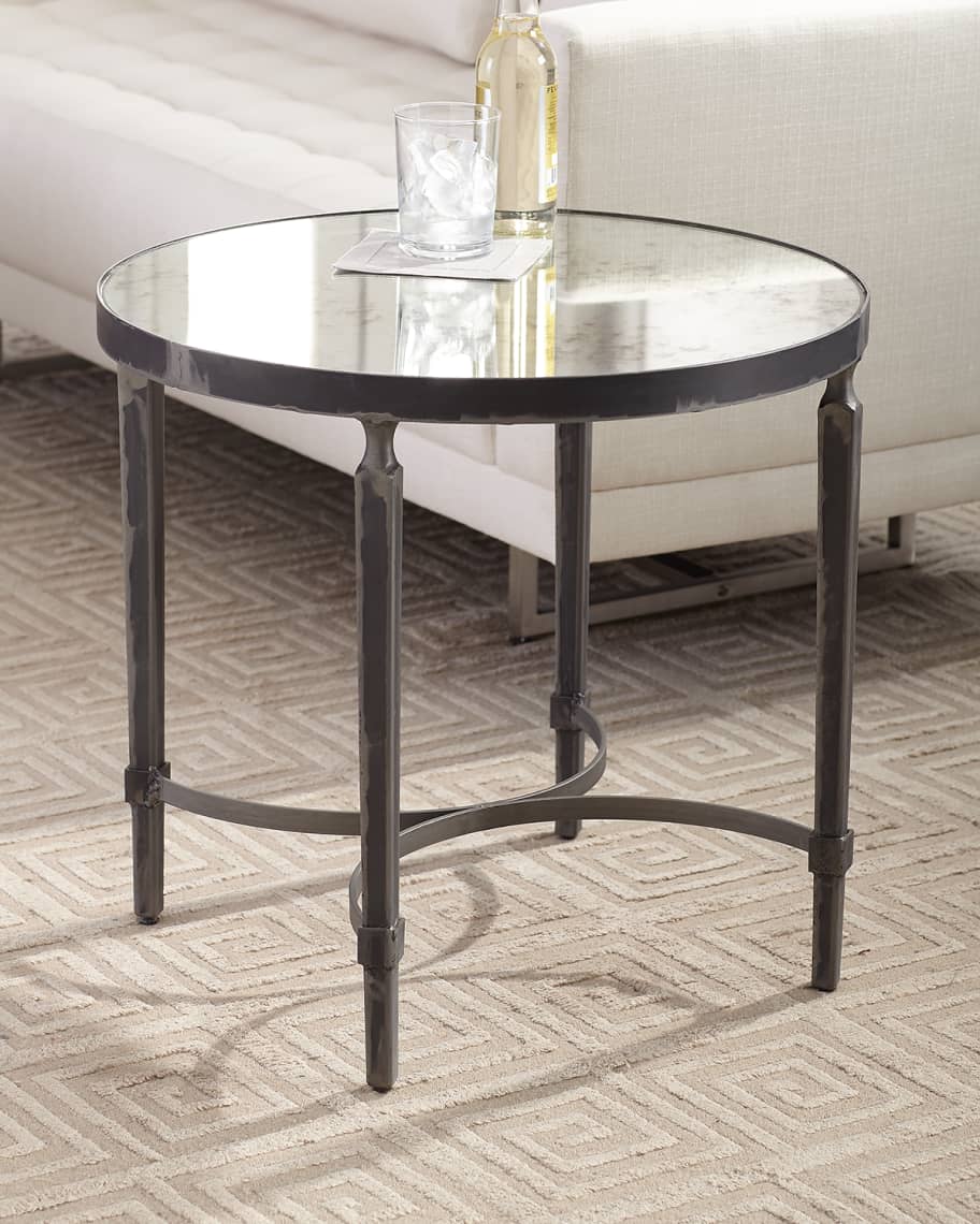 Sahara Antiqued Mirror End Table Horchow