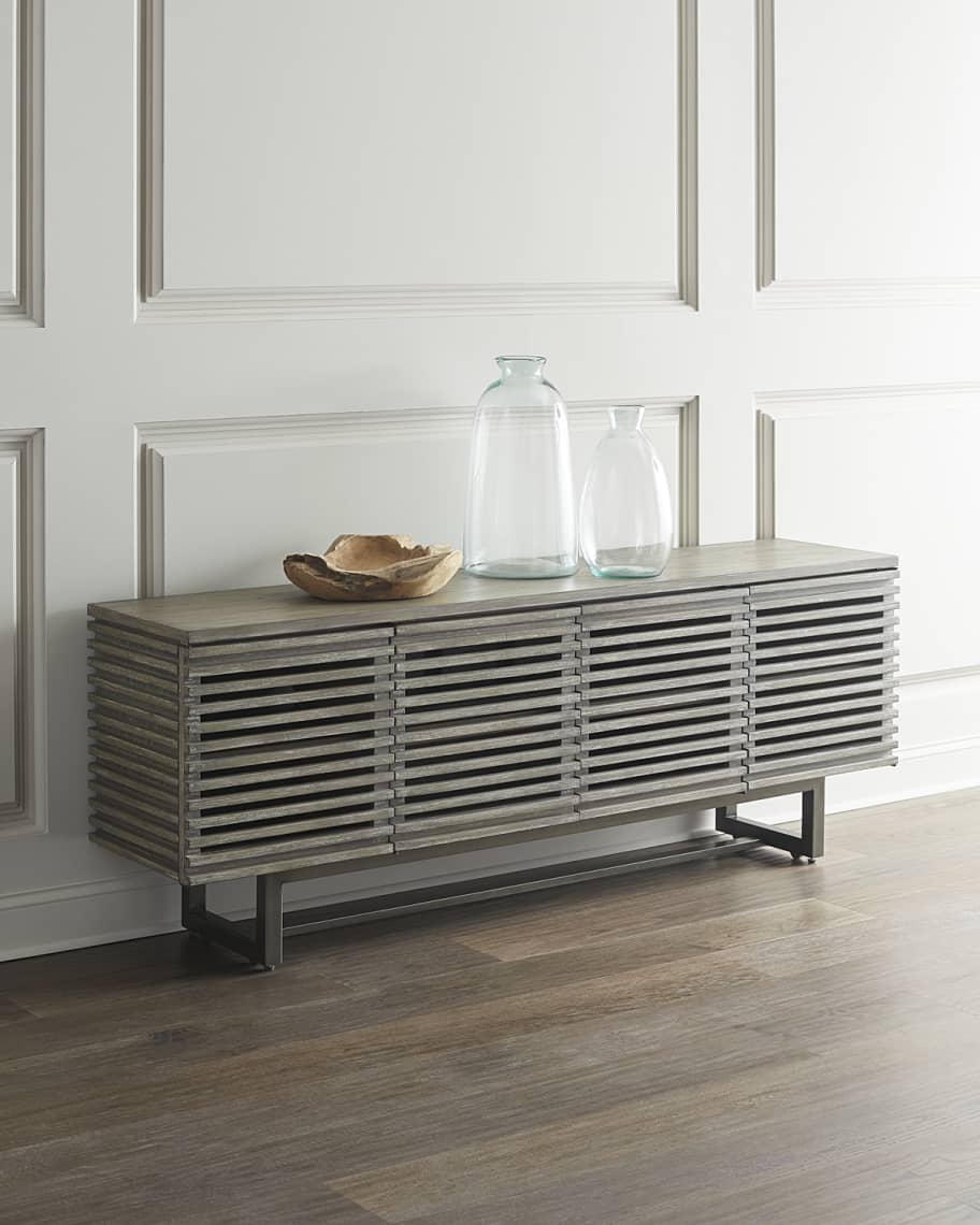 Image 2 of 3: Louvered Entertainment Console