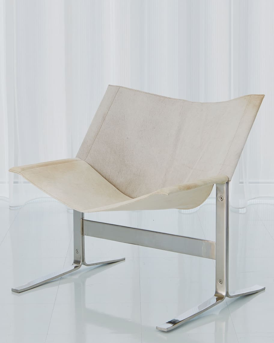 Image 2 of 3: Cantilever Hair on Hide Chair