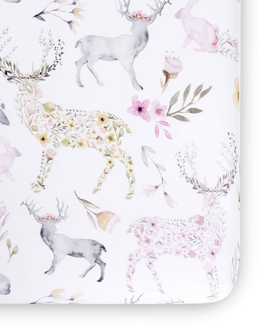 Image 1 of 4: Fawn Jersey Standard Crib Sheet
