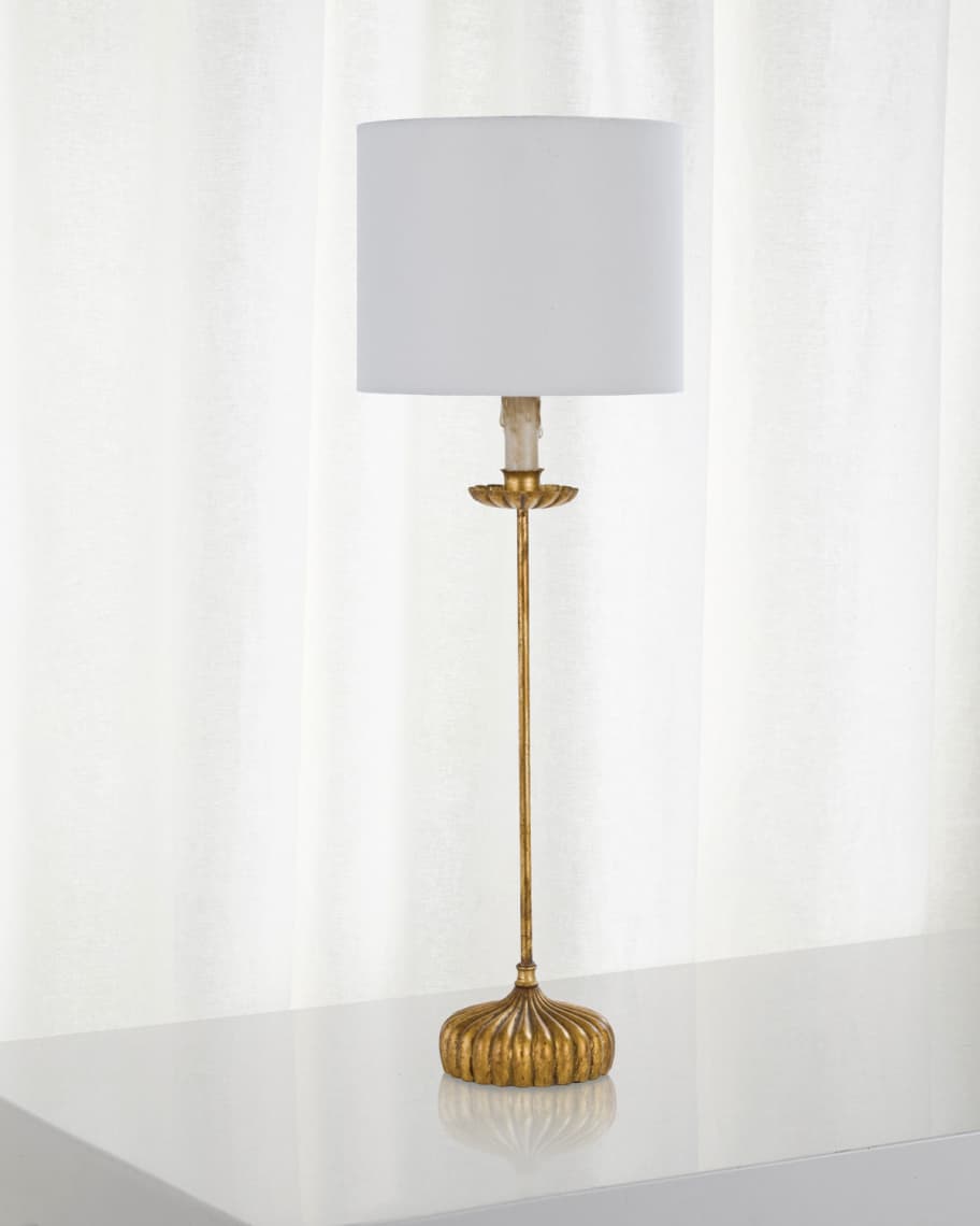 Clove Stem Buffet Table Lamp (Black Shade)