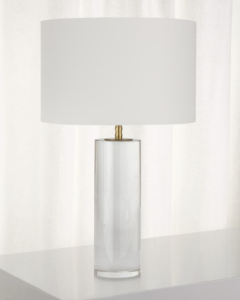Regina Andrew Juliette Large Crystal, Cylindrical Crystal Table Lamp