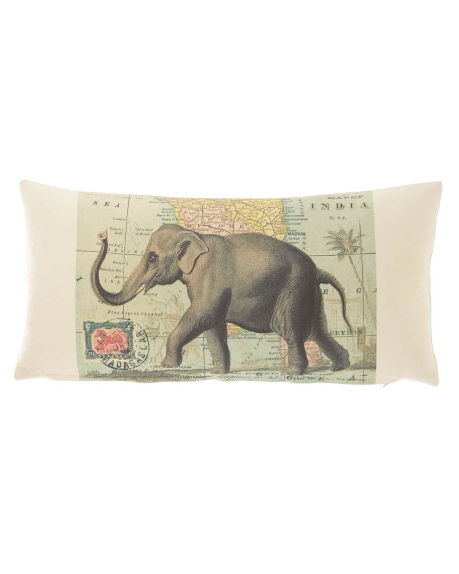 Image 1 of 1: Elephant Pillow, 10" x 20"