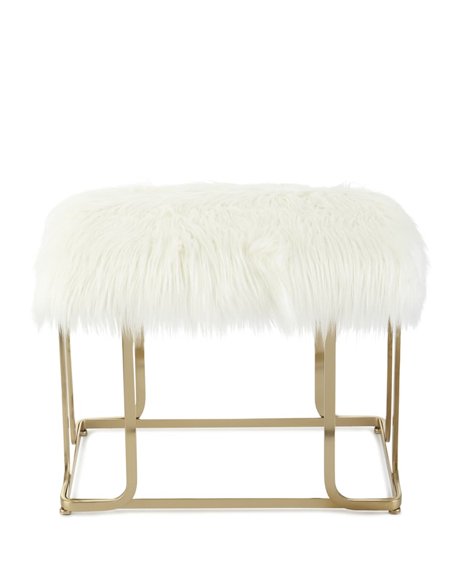 Image 3 of 3: Victor Faux Fur Bench