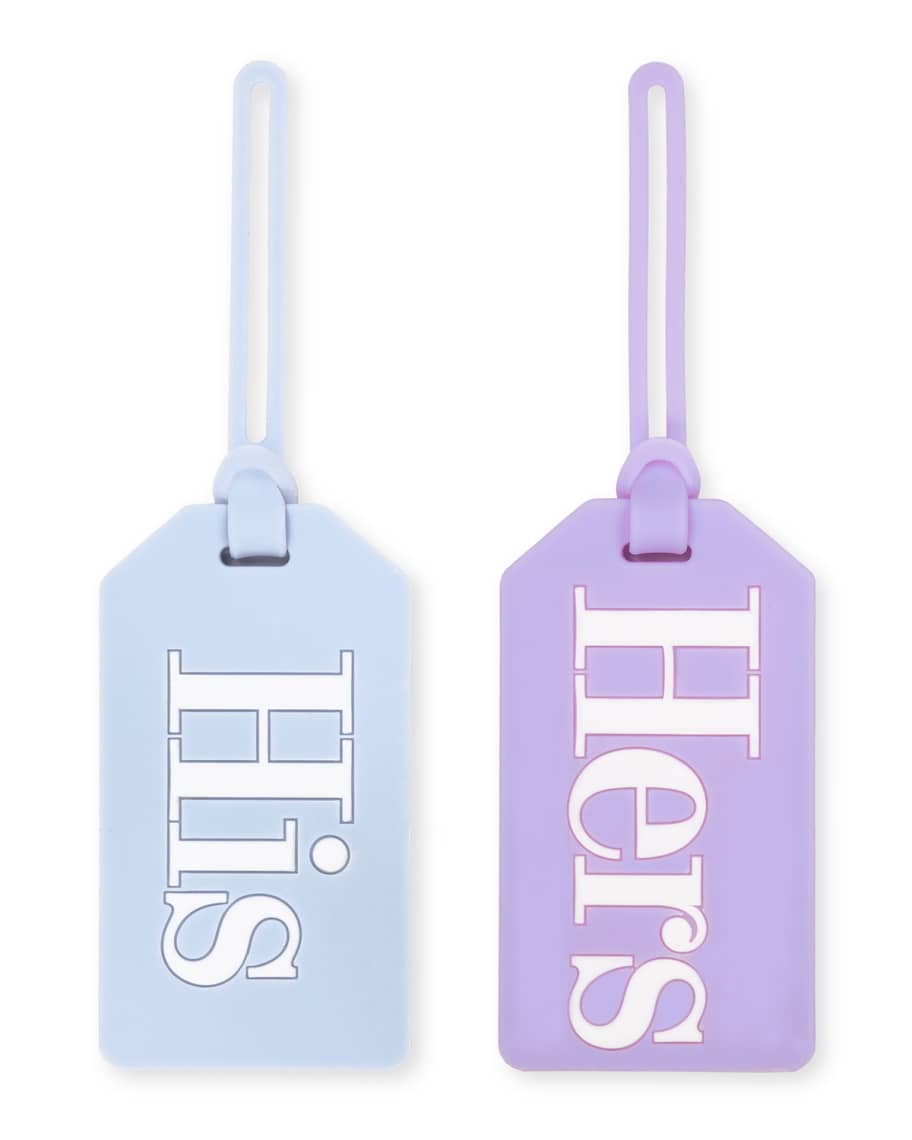 Image 1 of 1: his & her luggage tag set