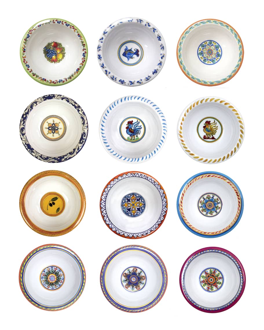Image 1 of 1: Assorted Mini Melamine Bowls, Set of 12