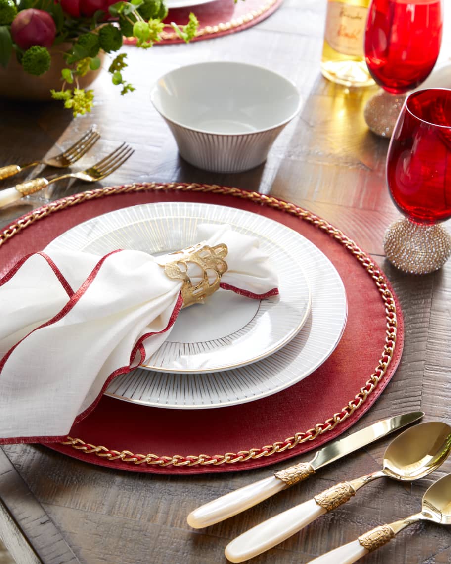 Image 2 of 2: 20-Piece Victoria Shine Flatware Set, Gold
