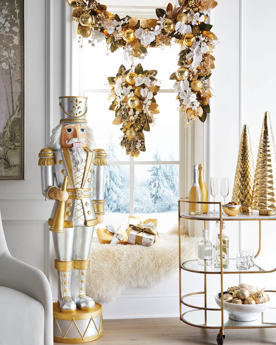 Gold Christmas 6' Prelit Garland | Horchow