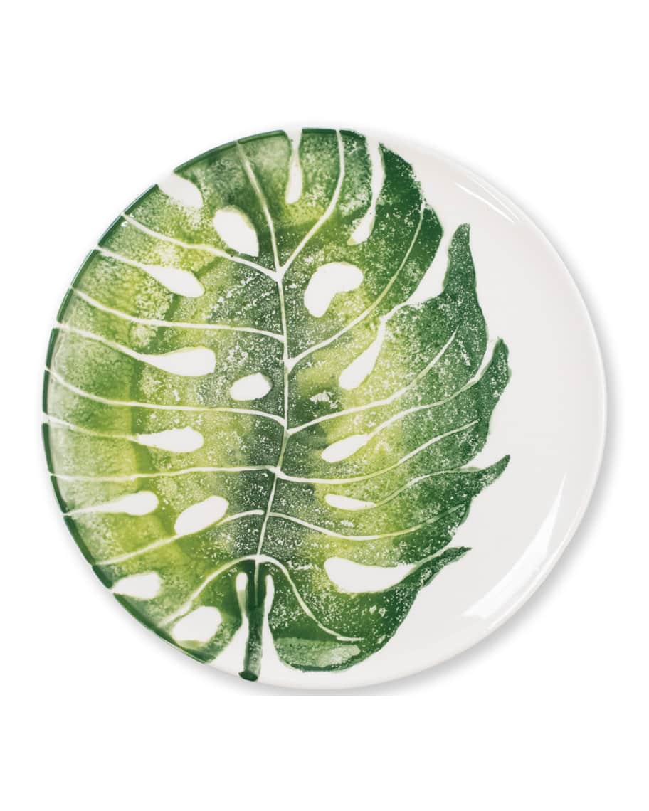 Image 1 of 2: Into The Jungle Monstera Leaf Dinner Plate