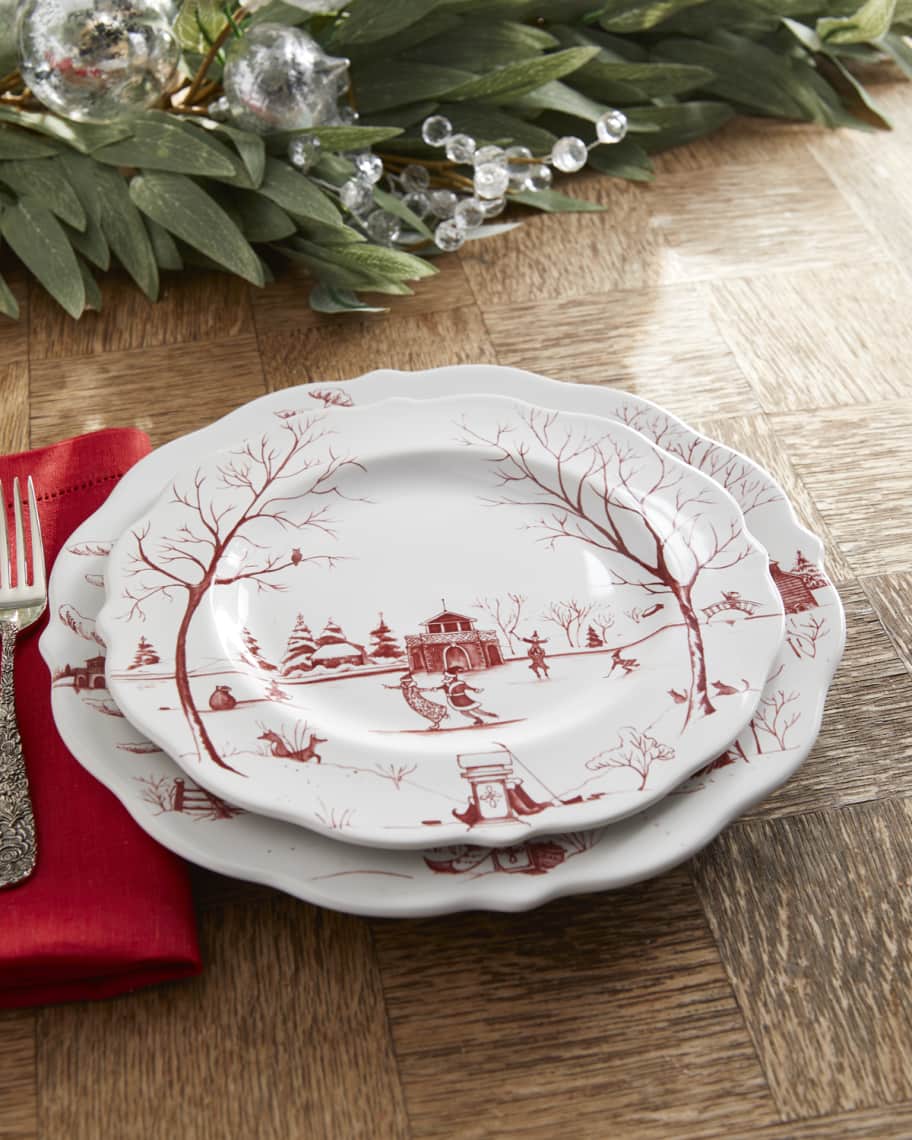 Image 1 of 2: Country Estate Winter Frolic  Ruby The Claus Christmas Day  Dessert Salad Plate