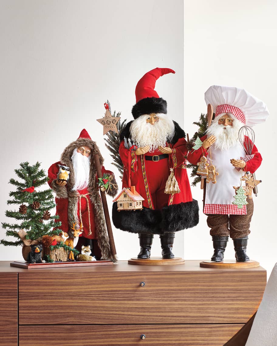 Lynn Haney Woodland Santa Figure with Animals | Horchow