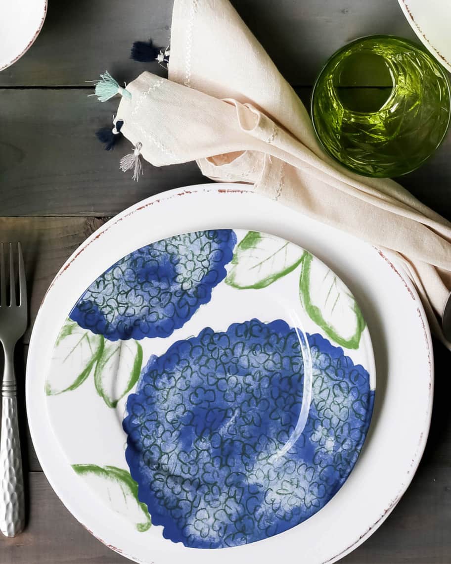 Image 2 of 2: Melamine Hydrangea Salad Plate