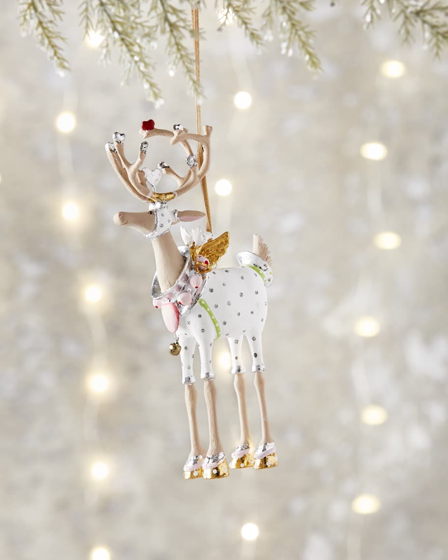 Image 1 of 2: Moonbeam Cupid Reindeer Ornament