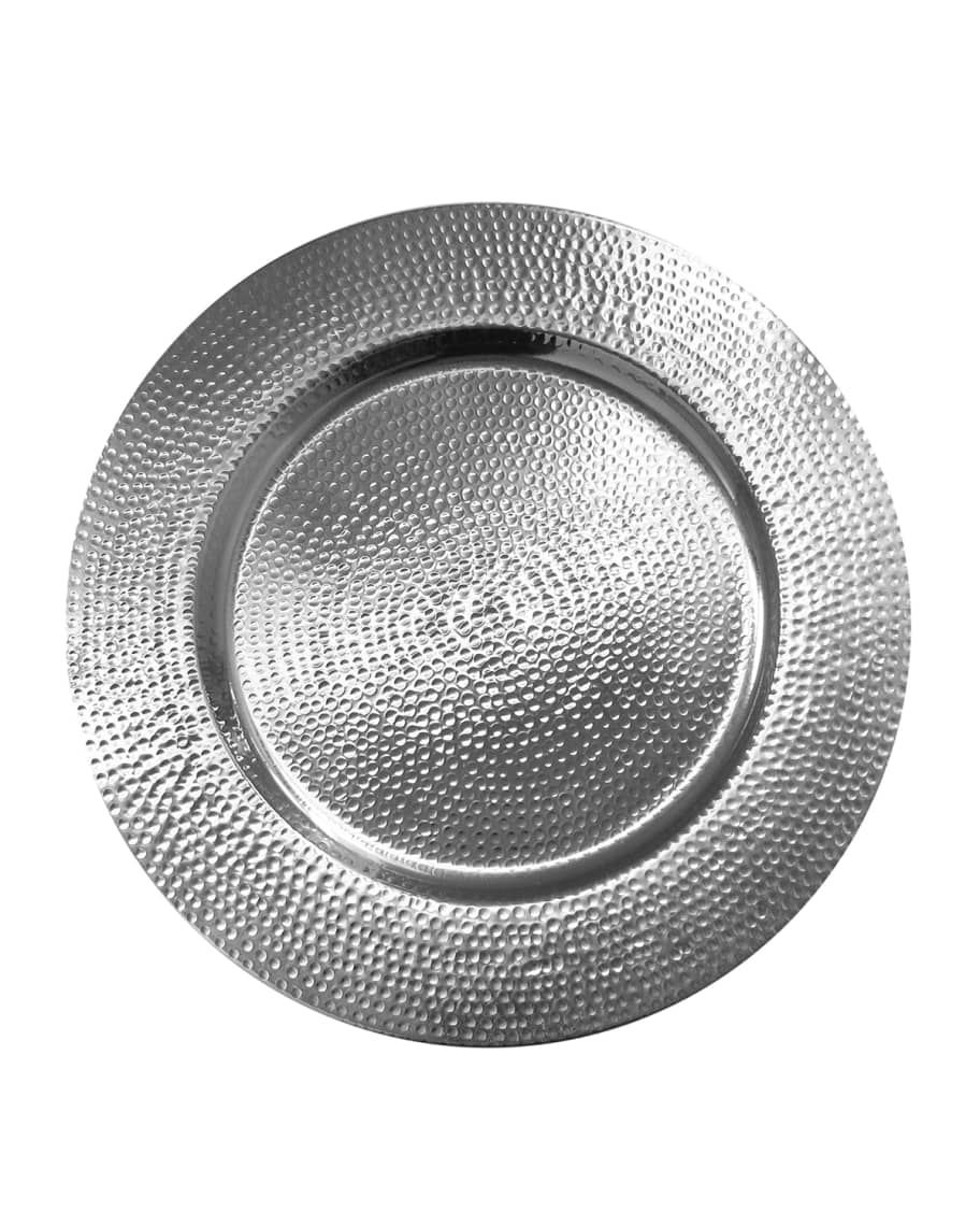 Image 1 of 1: Hammered Charger Plates, Set of 4