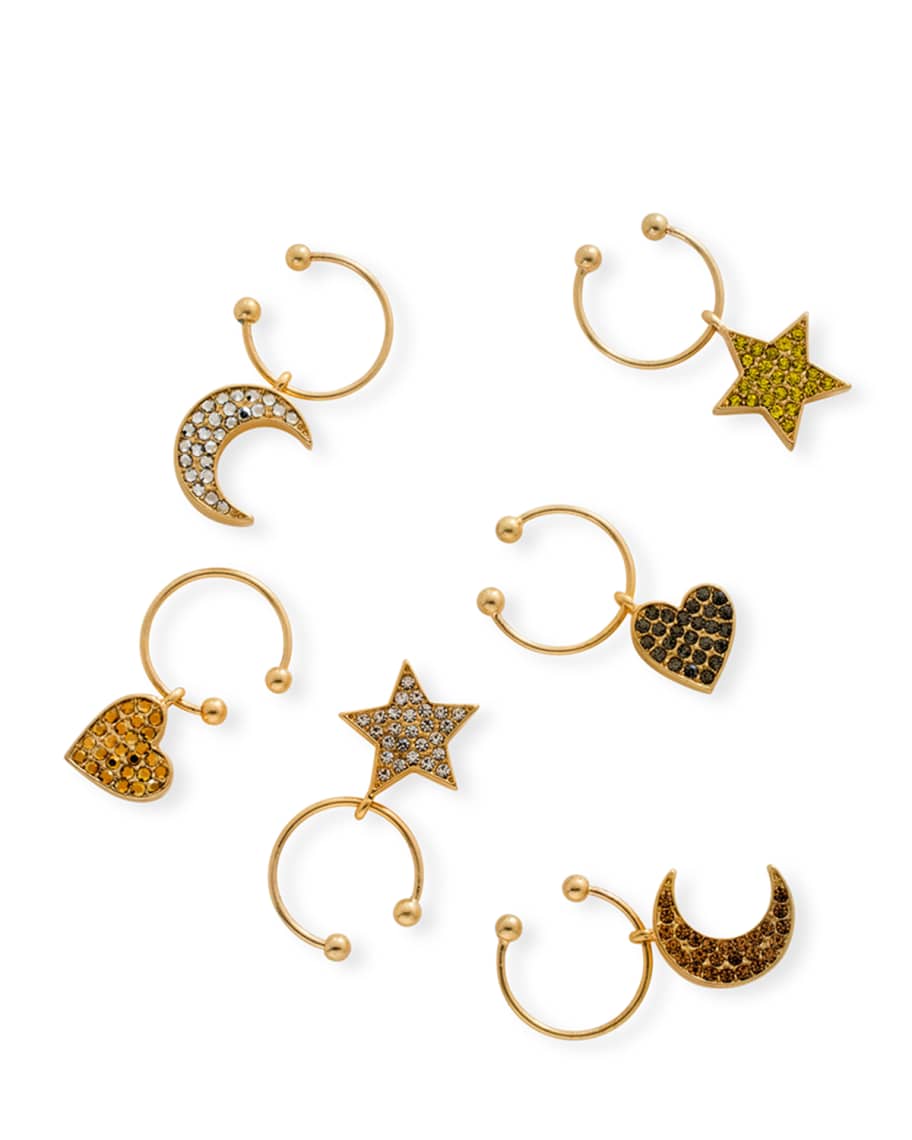 Image 2 of 2: Celestial Wine Charms, Set of 6