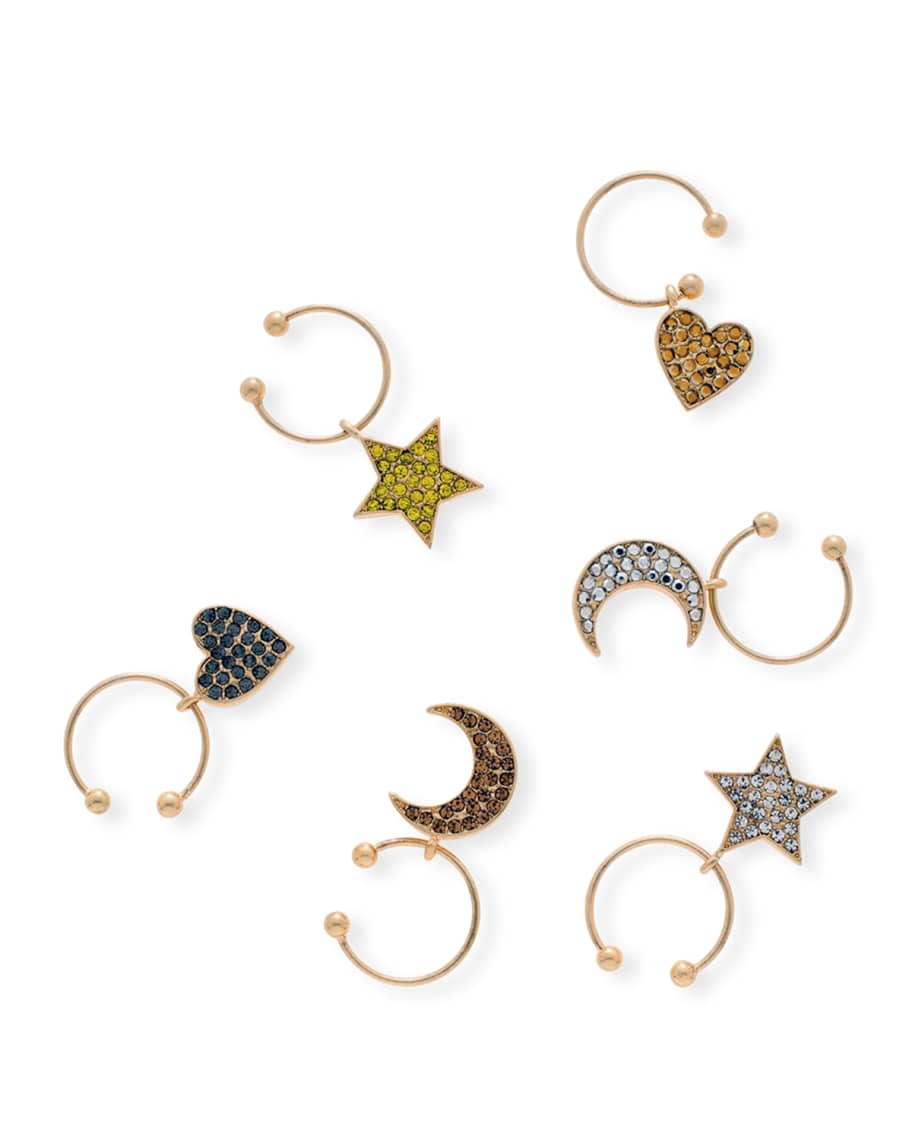 Image 1 of 2: Celestial Wine Charms, Set of 6