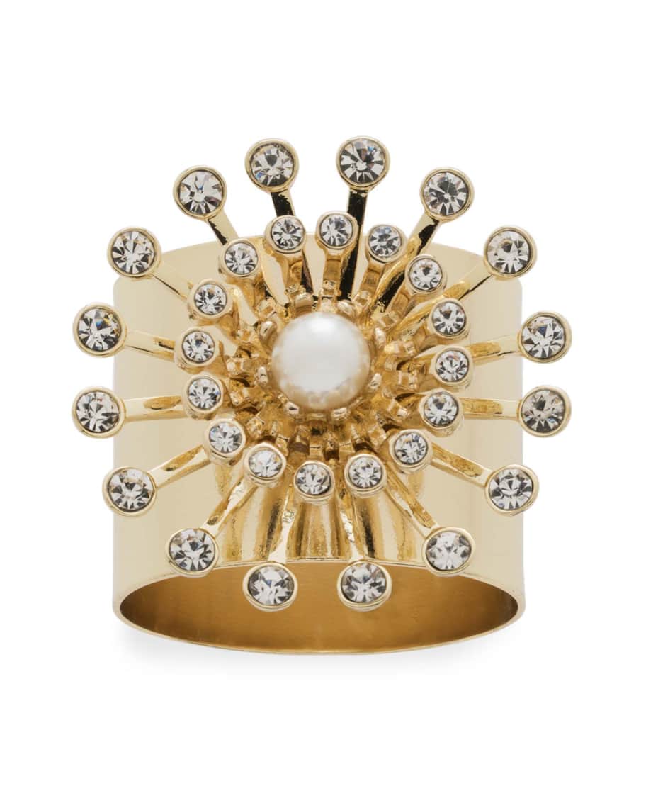 Image 1 of 3: Pearl Star Napkin Rings, Set of 2