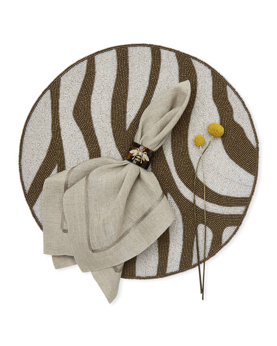 Image 2 of 2: Stripey Bee Resin Napkin Rings, Set of 4