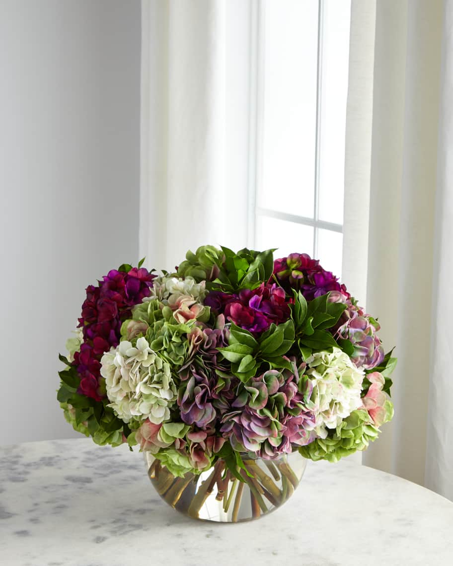 Image 1 of 3: Hydrangea Purple & Green Florals