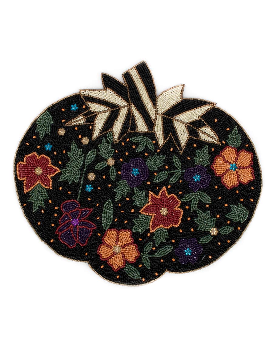 MacKenzieChilds Pumpkin Party Beaded Placemat Horchow