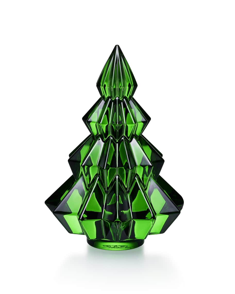 Baccarat Christmas Tree Figurine, Green Horchow