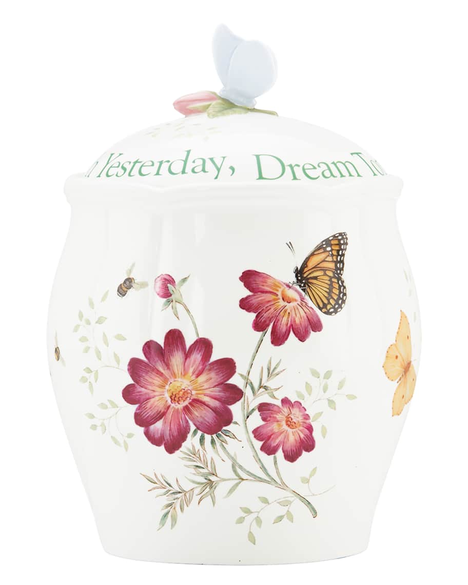 Lenox Butterfly Meadow Sentiment Cookie Jar Horchow