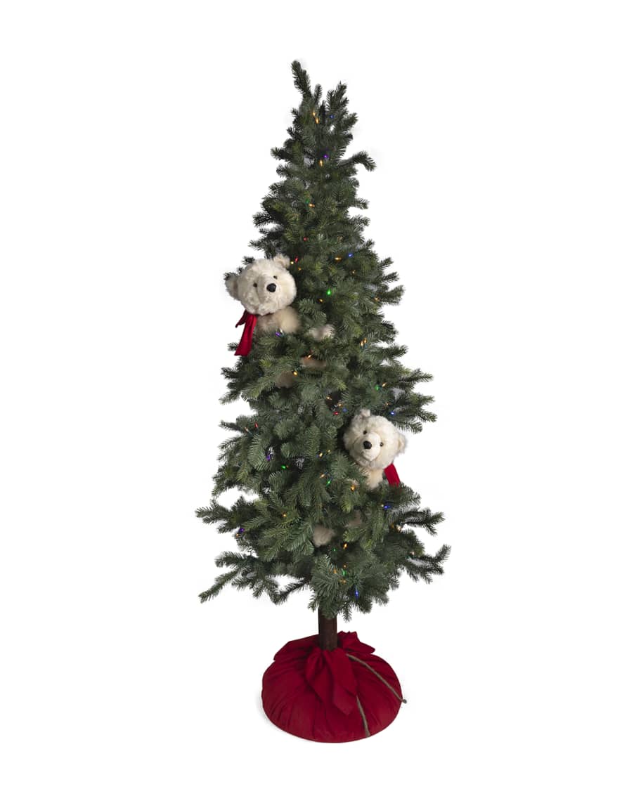 Ditz Designs By The Hen House Christmas Polar Bear Frolic Tree, 72