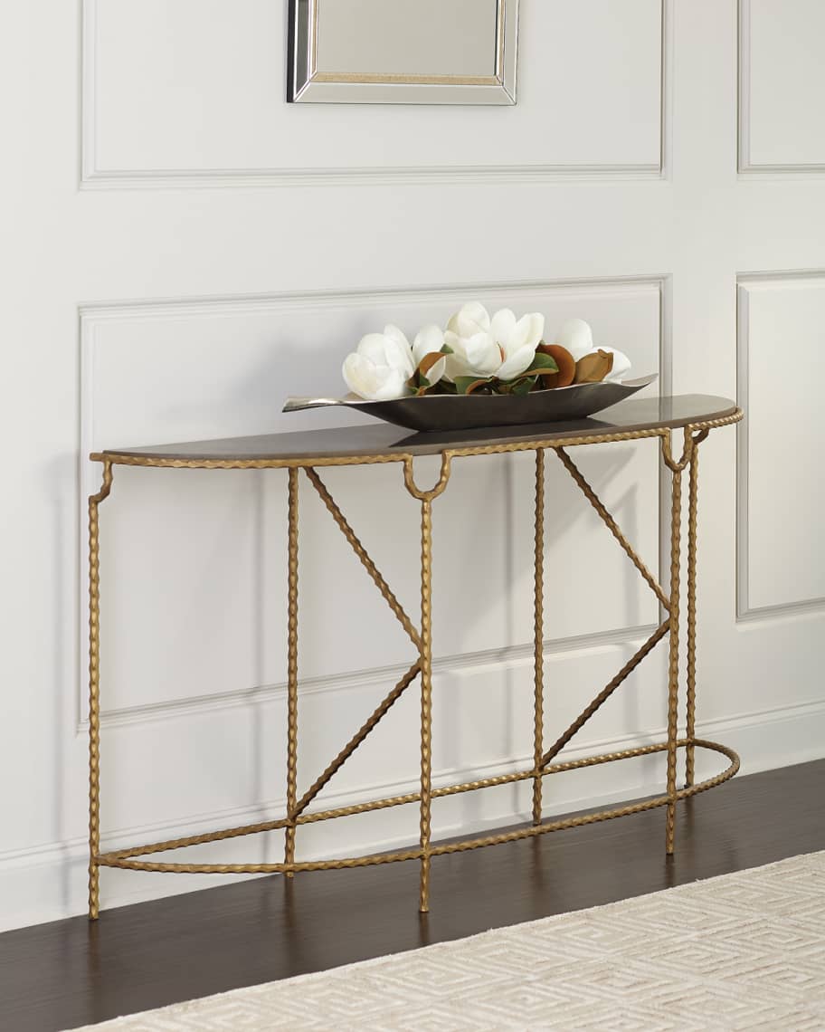 Image 1 of 3: Blue Stone Console Table