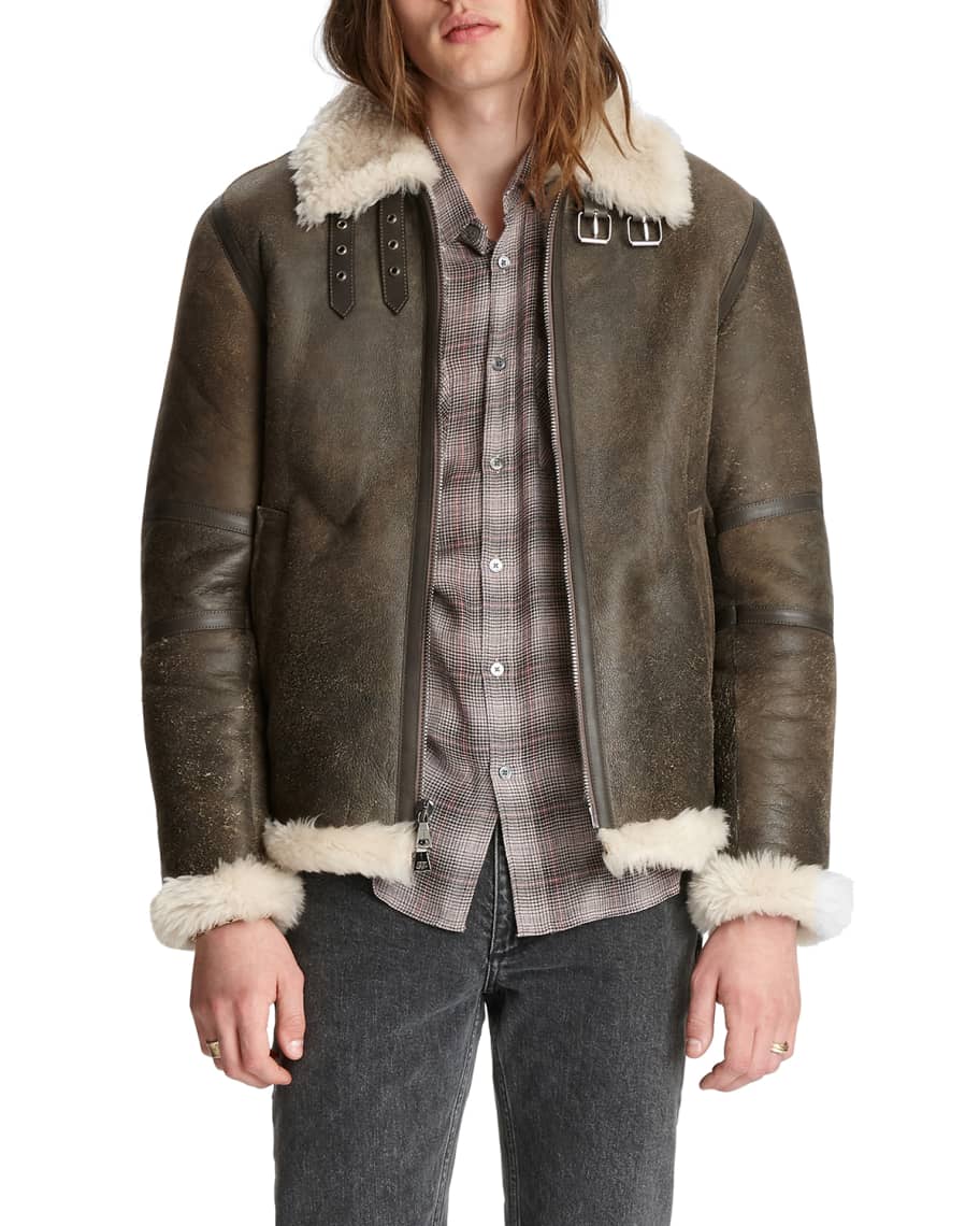 John Varvatos Men s Lamb Shearling Leather Jacket Horchow