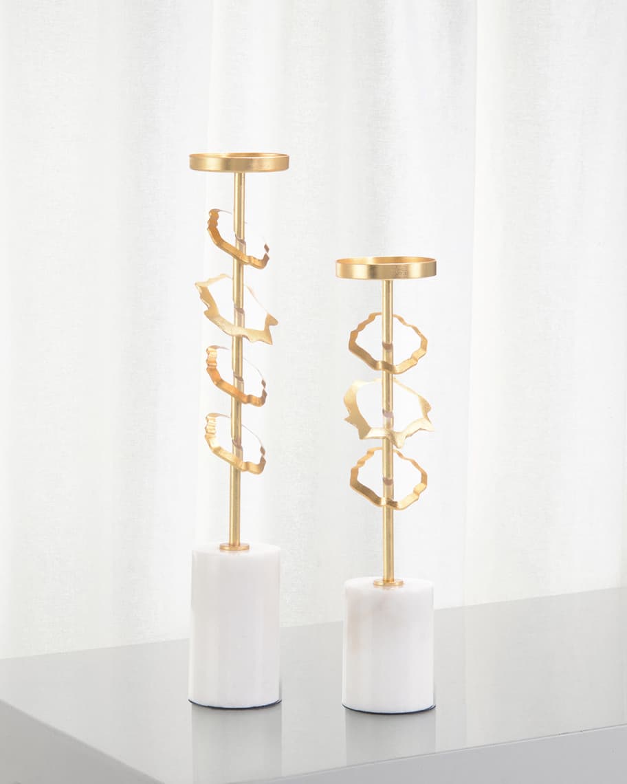Image 1 of 1: Floating Acrylic Disc Candleholders, Set of 2