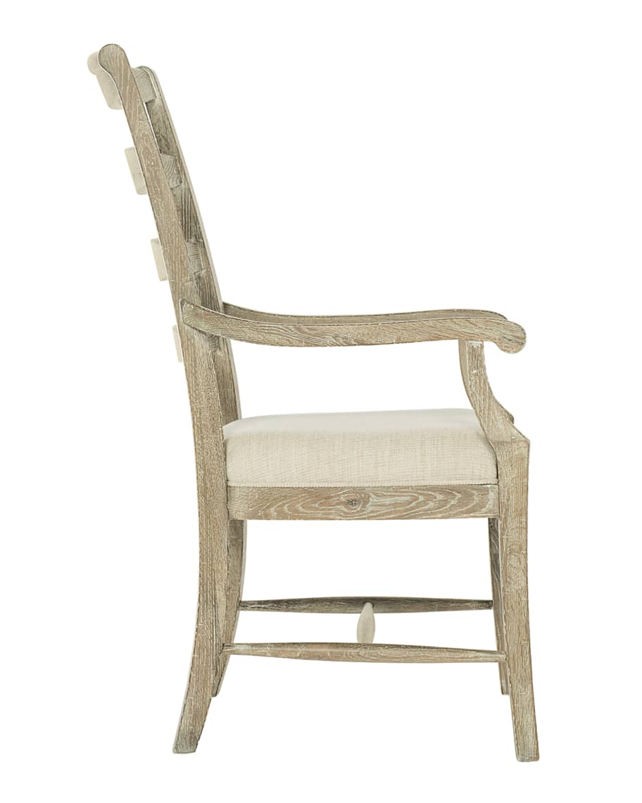 Image 3 of 4: Rustic Patina Ladderback Arm Chairs