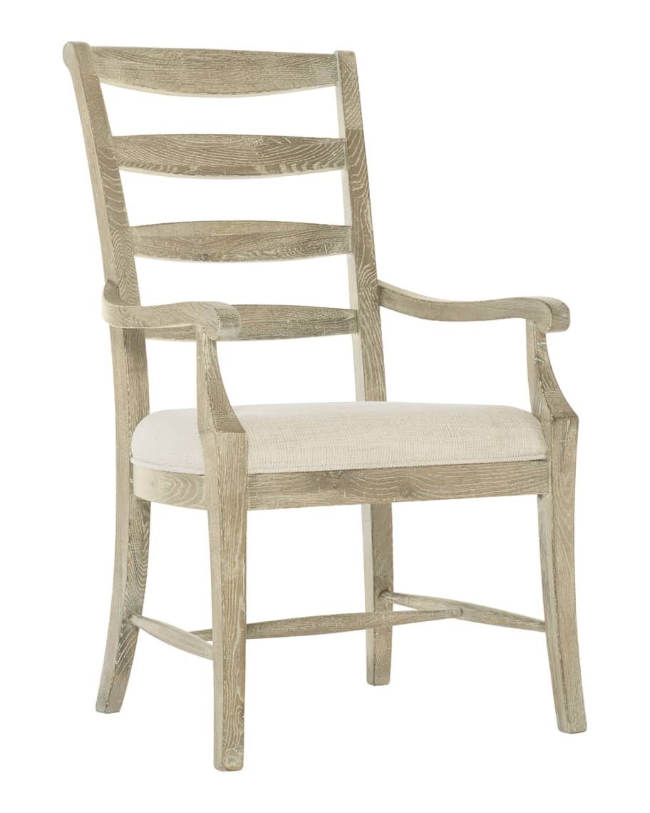 Image 1 of 4: Rustic Patina Ladderback Arm Chairs