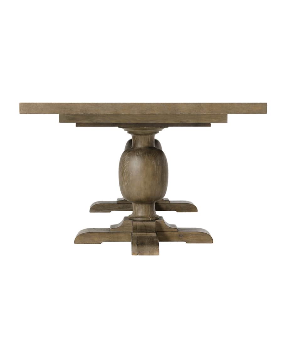Image 3 of 5: Rustic Patina Double Pedestal Dining Table