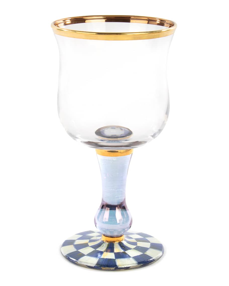 Image 1 of 1: Royal Check Wine Glass