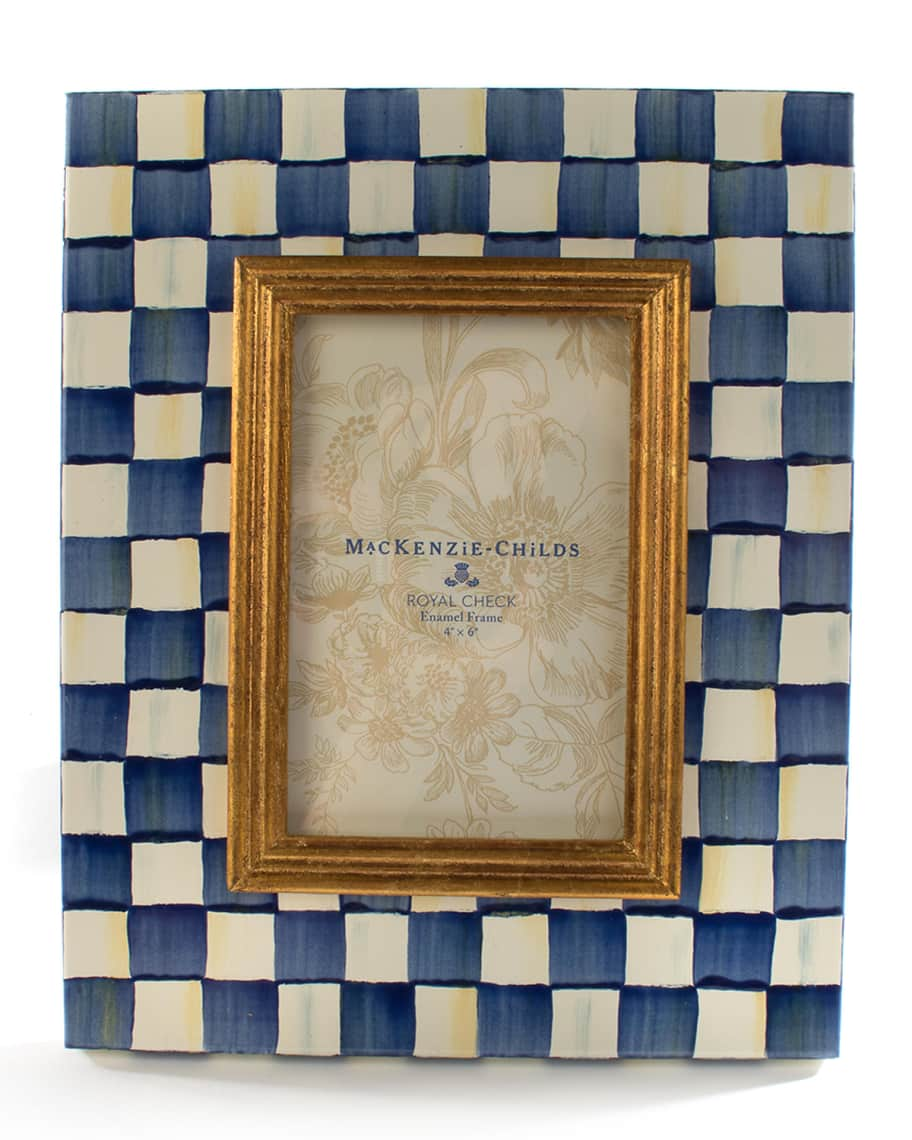 MacKenzie-Childs  Royal Check Enamel 4 x 6 Frames - Set of 2