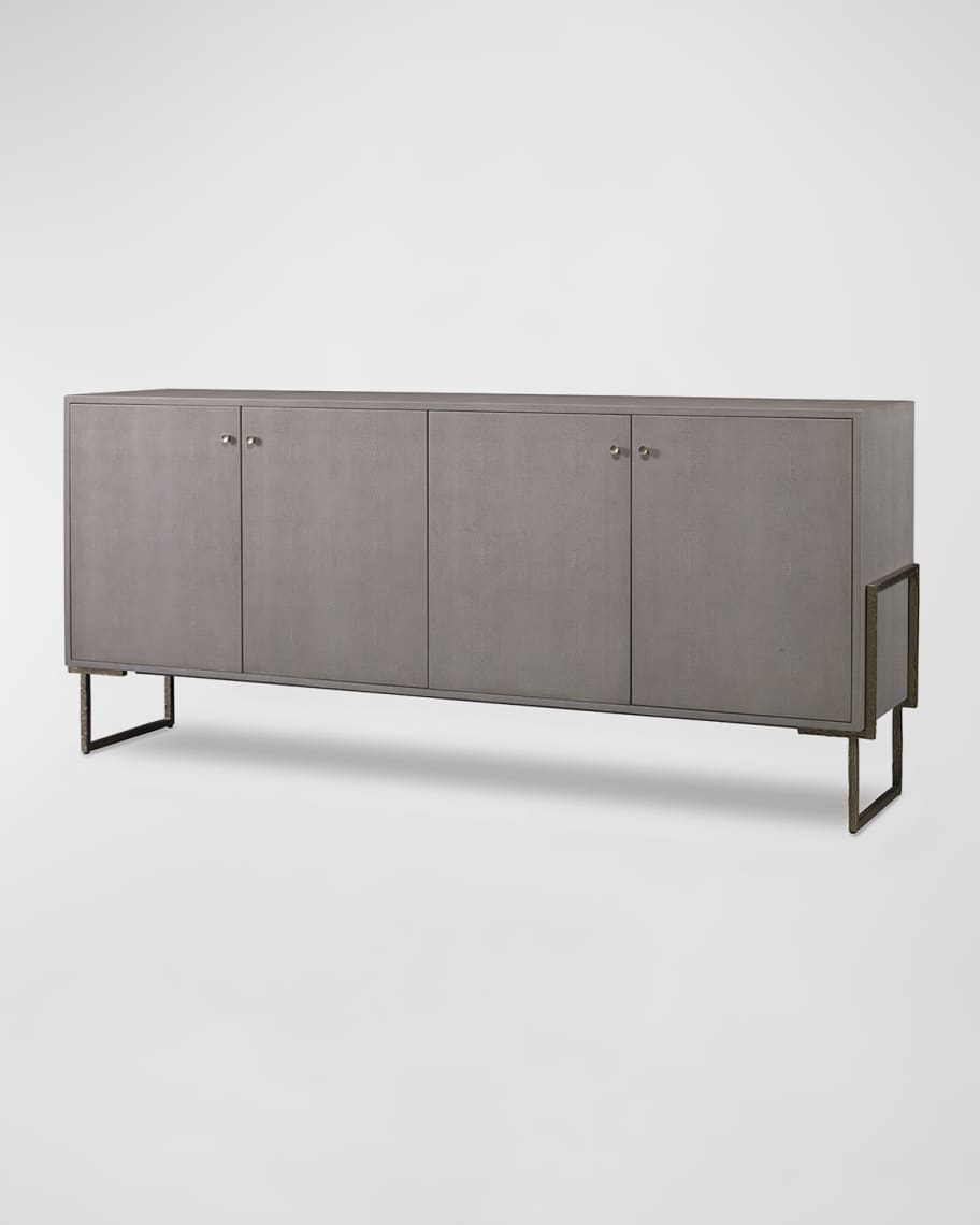 Image 1 of 2: Laurent Faux Shagreen Credenza