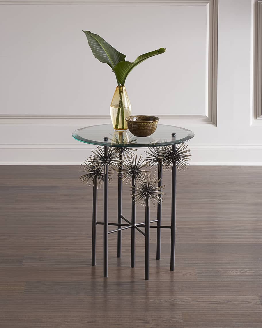 Image 1 of 2: Boom Glass Top End Table