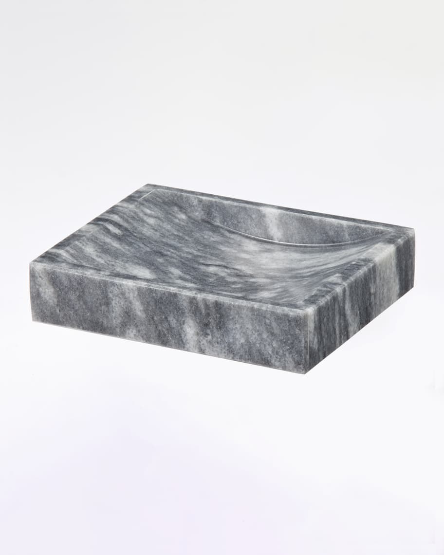 Image 1 of 1: Myrtus Collection Square Cloud Gray Soap Dish