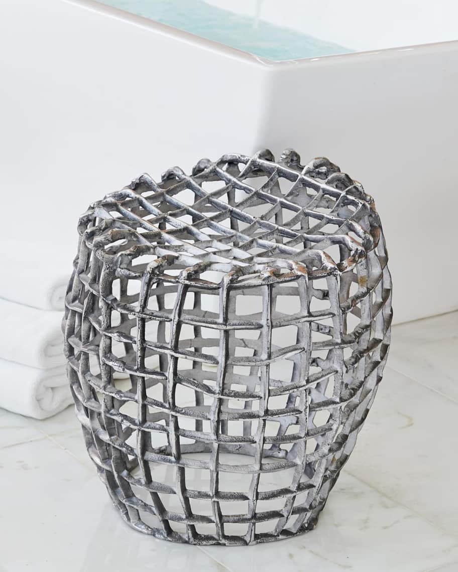 Image 1 of 5: Woven Wire Stool