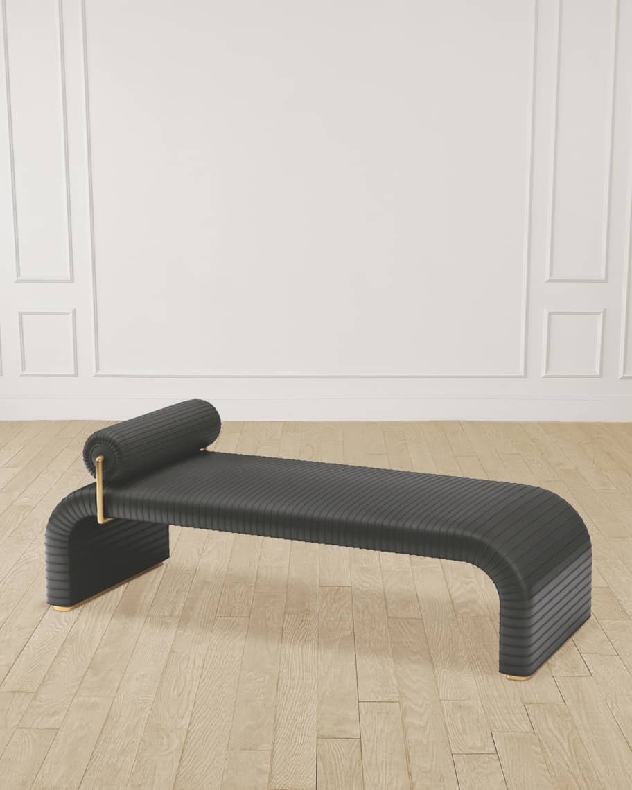 Image 1 of 2: Cade Leather Daybed