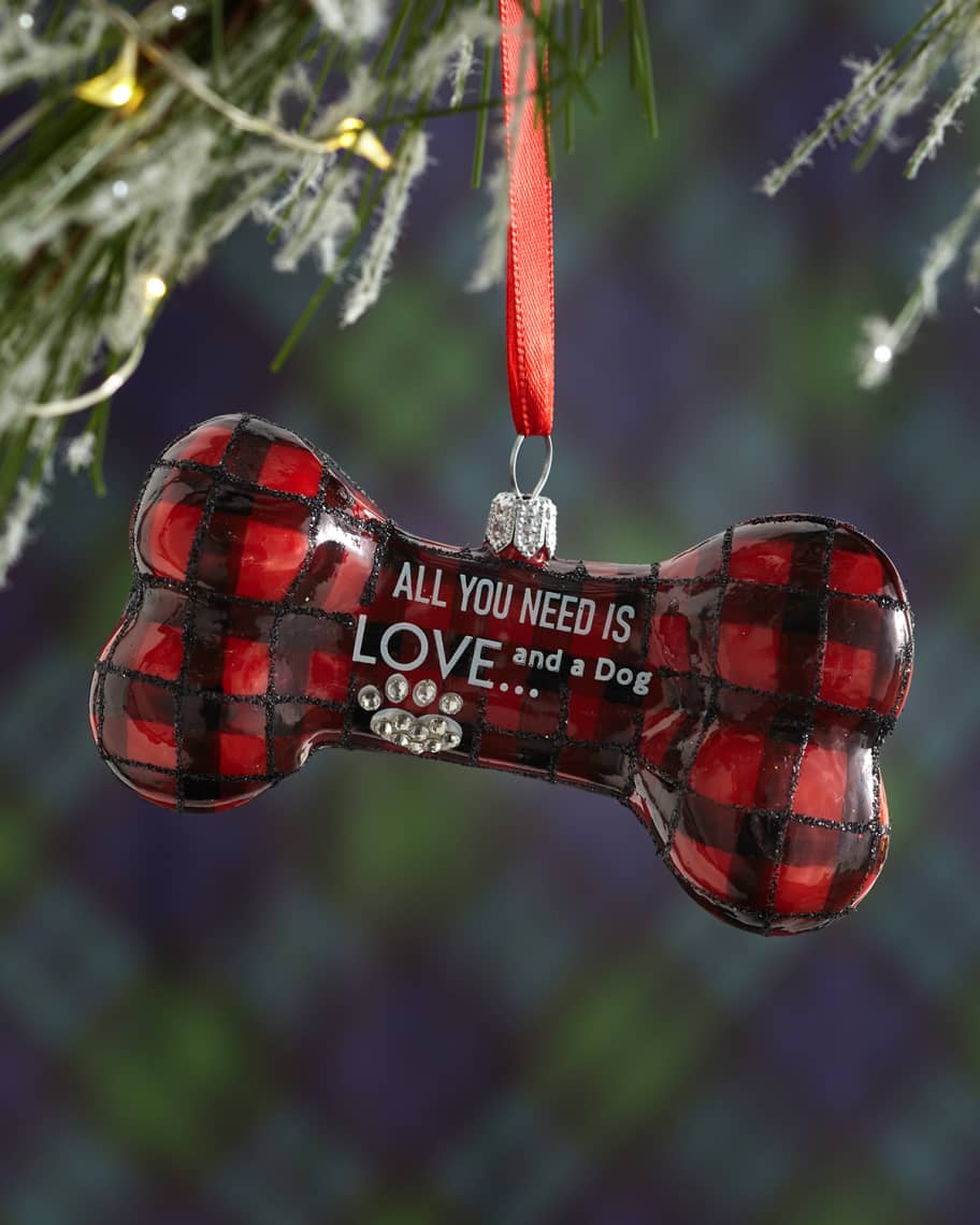 Image 1 of 3: All You Need Is Love & A Dog Christmas Ornament
