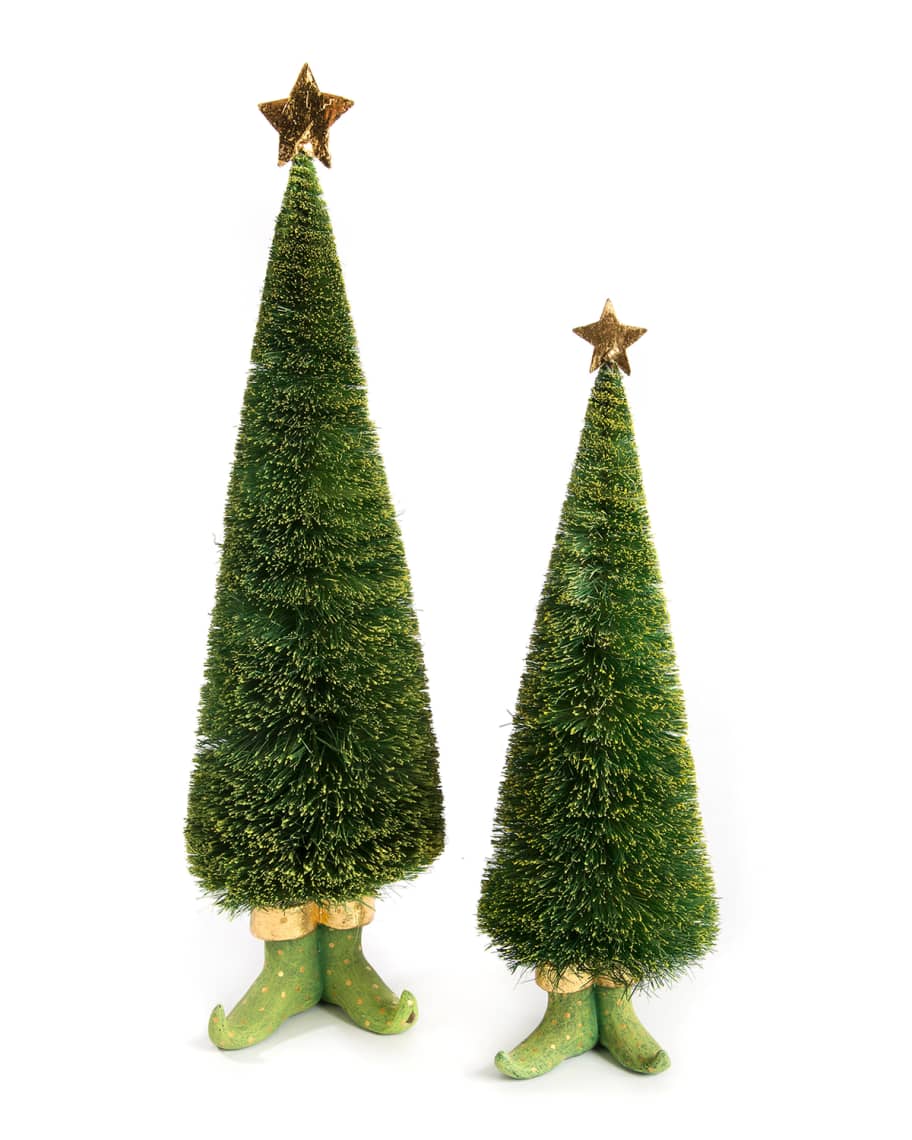 Image 1 of 1: Dash Away Sisal Elf Tree Figures, Set of 2