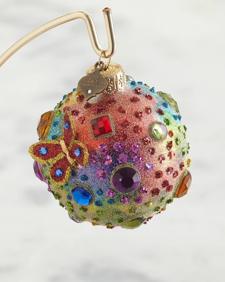 Image 2 of 2: Jeweled 3" Glass Ornament