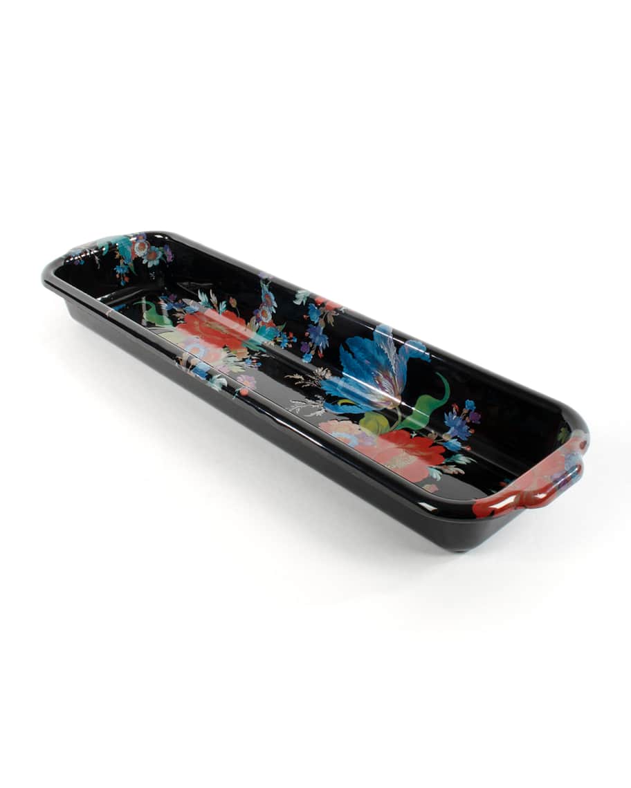 Image 1 of 1: Flower Market Baguette Dish, Black
